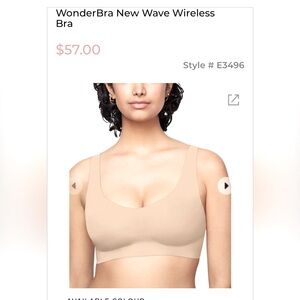 WonderBra “new wave wireless bra” size small (approx 34C)